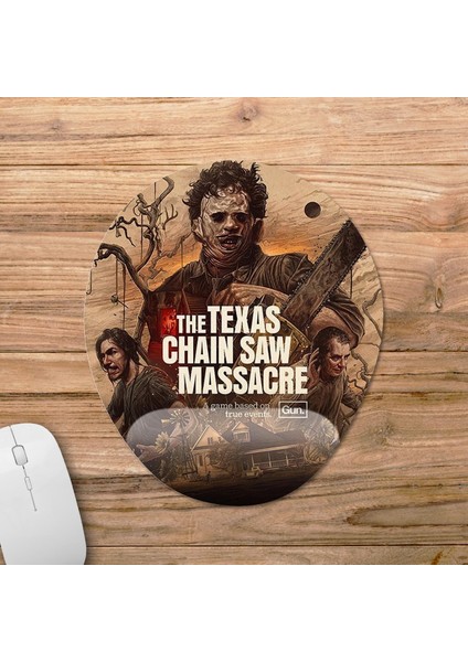 The Texas Chain Saw Massacre Bilek Destekli Mousepad Model - 1 Oval