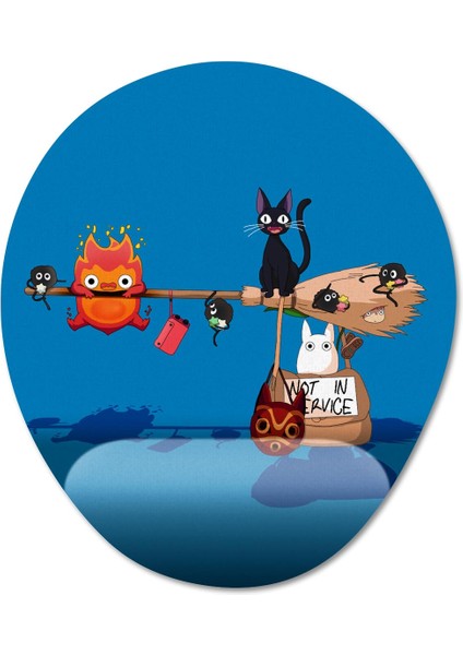 Studio Ghibli Bilek Destekli Mousepad Model - 13 Oval