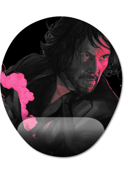 John Wick 4 Bilek Destekli Mousepad Model - 4 Oval