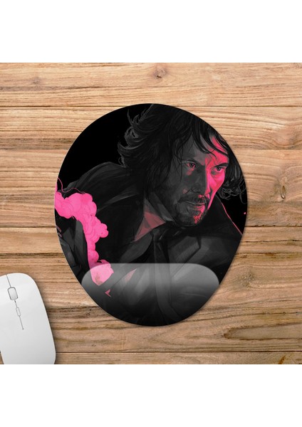 John Wick 4 Bilek Destekli Mousepad Model - 4 Oval