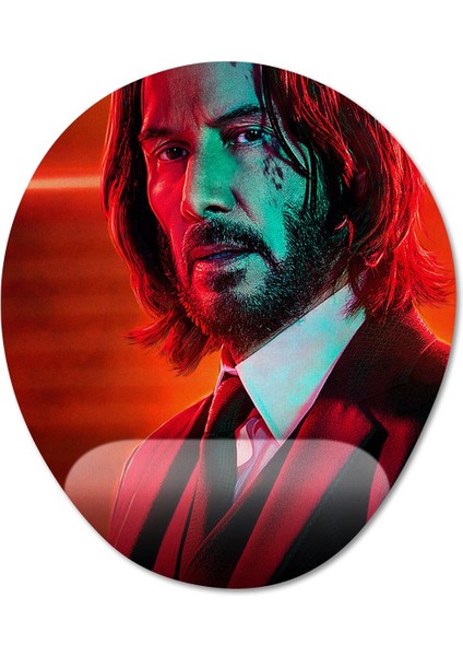 John Wick 4 Bilek Destekli Mousepad Model - 3 Oval