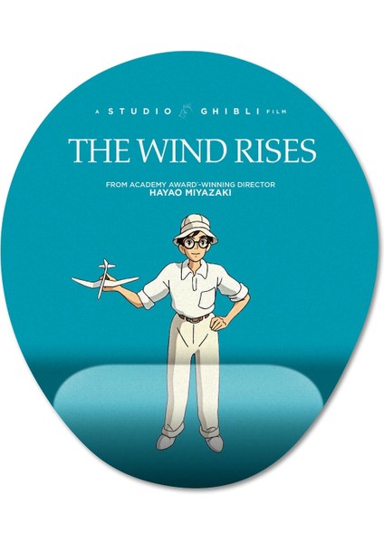 The Wind Rises - Rüzgar Yükseliyor - Studio Ghibli Bilek Destekli Mousepad Model - 3 Oval