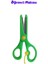 Öğrenci Çocuk Okul Etkinlik Makası, Karton Resim Yeşil Makas, Green Student Scissors 1