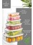 24'lü Sweet Box Saklama Kabı Seti Dikdörtgen Erzak Kabı Kavanoz Bej 4X(300-500-850-1350-2000-3150ML) 2