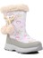 1555-P Beyaz Kız Çocuk Içi Polarlı Kar Botu 1
