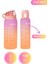 Okul ve Sporcu Matarası Suluk, Motivasyonel Su Şişesi 2’li Set Turuncu (1000ML+750 Ml) 2