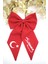 Türk Bayrağı ve Atatürk Imza Motifli Kırmızı Renk Kız Çocuk Fiyonk Tokası - 23NİSAN'A Özel- Kutulu 1