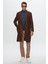 Slim Fit Kahverengi Bukle Palto 1EC0800030009 5