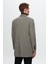 Slim Fit Gri Çizgili Palto 1EF0832255009 4