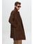 Slim Fit Kahverengi Bukle Palto 1EC0800030009 2
