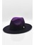 Erkek Multicolor Fötr Şapka Mor Panama Hat 1