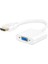 HDMI To VGA Çevirici Dönüştürücü Kablo Beyaz Yüksek Çözünürlük Full HD 4K 1080p 1