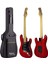 RPH-40RD-25AMP 25W Şarjlı Bt Amfili Elektro Gitar Seti Hsh Manyetik Maple Klavye 3