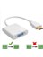 HDMI To VGA Çevirici Dönüştürücü Kablo Beyaz Yüksek Çözünürlük Full HD 4K 1080p 3