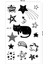 Starry Cat Kedili Geçici Dövme 1