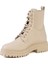30862 Kadın Ekru Deri Mılıtary Bot 2