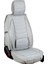 seat Toledo Uyumlu Yarı Deri Oto Koltuk Kılıfı Ön-Arka Set (Roma Seri) Gri 4
