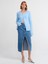 80560 Yırtmacı Püsküllü Uzun Etek-Mavi 1