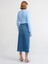 80560 Yırtmacı Püsküllü Uzun Etek-Mavi 2
