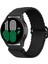 Samsung Galaxy Watch 5 40MM/44MM Uyumlu Ayarlanabilir Tokalı Örgü Kordon Siyah 1