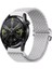 Amazfit Gts 3 Uyumlu Ayarlanabilir Tokalı Örgü Kordon Inci Beyazı 1