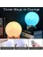 3D Ay Lambası 20 cm 16 Renkler, USB Şarj Edilebilir Dokunmatik Ekran Ay Gece Işık Rgb Yıldız Desenleri Yatak Odası Oturma Odası Cafe Doğum Günü Noel Hediyesi Için, (Beyaz) (Yurt Dışından) 2