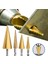 Altın 4-12MM 4-20MM 4-12MM 4-32MM Adım Matkap Ucu Kalemtıraş Metal Matkap Uçları Seti Sahne Çok Fonksiyonlu Kademeli Sondaj Konik Ağaç Işleme (Yurt Dışından) 3