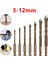 4mm 3-12MM Çapraz Altıgen Kiremit Matkap Uçları Seti Cam Seramik Beton Delik Açıcı Tuğla Sert Alaşım Üçgen Bit Araç Kiti (Yurt Dışından) 1