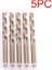 5pc 1.3mm Mzg 1.0 - 13.0 mm Kobalt Kaplamalı Düz Şaft Standart Uzunluk Hss M35 Yüksek Hız Çelik Matkap Uçları Seti Cnc Delme Kesici (Yurt Dışından) 1