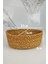 Hasır Banyo ve Makyaj Organizer Sepeti Oval Düzenleyici 20 cm Kahverengi - PNL-PH22 S/3 5