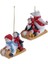 Renkli 7 cm Reçine Buzda Kayan Penguen&Kardan Adam Yılbaşı Süsü 4