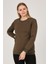 Hamile Emzirme Detaylı Termal Sweatshirt Haki 1