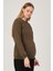 Hamile Emzirme Detaylı Termal Sweatshirt Haki 4