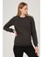 Hamile Emzirme Detaylı Termal Sweatshirt Antrasit 4