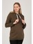 Hamile Emzirme Detaylı Termal Kapüşonlu Sweatshirt Haki 4