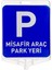 Misafir Araç Park Yeri Logo Ultra Kedi Gözlü Trafik Koni Seti 3
