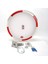 Trafik Güvenlik Aynası 60 cm Kırmızı-Beyaz ve 2 m Galvaniz Flanşlı Direk Set 3
