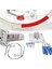 Trafik Güvenlik Aynası 60 cm Kırmızı-Beyaz ve 2 m Galvaniz Flanşlı Direk Set 4