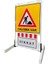 Katlanır Uyarı Levhalı Bariyer 150x90cm 2