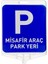 Misafir Araç Park Yeri Çift Taraf Baskı Sarı Delinatör Seti 3