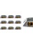 10'lu Set Sarı Solar Yol Butonu 3x3 Ledli 2