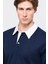 Erkek Lacivert Polo Yaka Rugby Sweatshirt 3