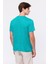 Erkek Petrol Bisiklet Yaka Keten T-Shirt 4