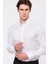 Erkek Beyaz Oliver Fit Düğmeli Yaka Klasik Gömlek 3