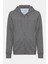 Erkek Gri Melanj Tam Fermuarlı Kapüşonlu Sweatshirt 1