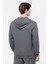 Erkek Gri Melanj Tam Fermuarlı Kapüşonlu Sweatshirt 4