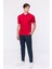 Erkek Kırmızı Kısa Kollu Polo Yaka T-Shirt 2