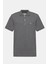 Erkek Gri Melanj Kısa Kollu Polo Yaka T-Shirt 1
