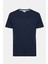 Erkek Lacivert Organik Pamuklu Bisiklet Yaka T-Shirt 1