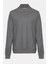 Erkek Gri Melanj Yarım Fermuarlı Sweatshirt 1